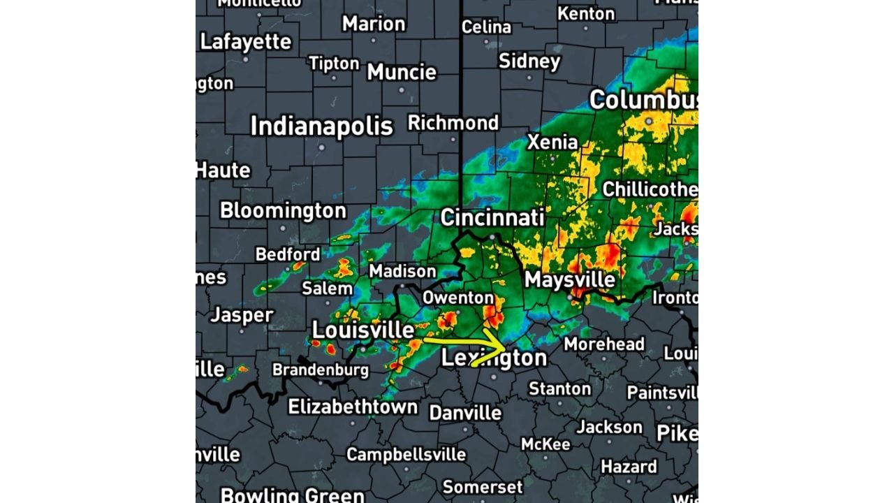 Strong Thunderstorms Weaken Across Lexington, Louisville and Cincinnati as Late-Night Storm Line Fails to Reach Severe Levels in Kentucky