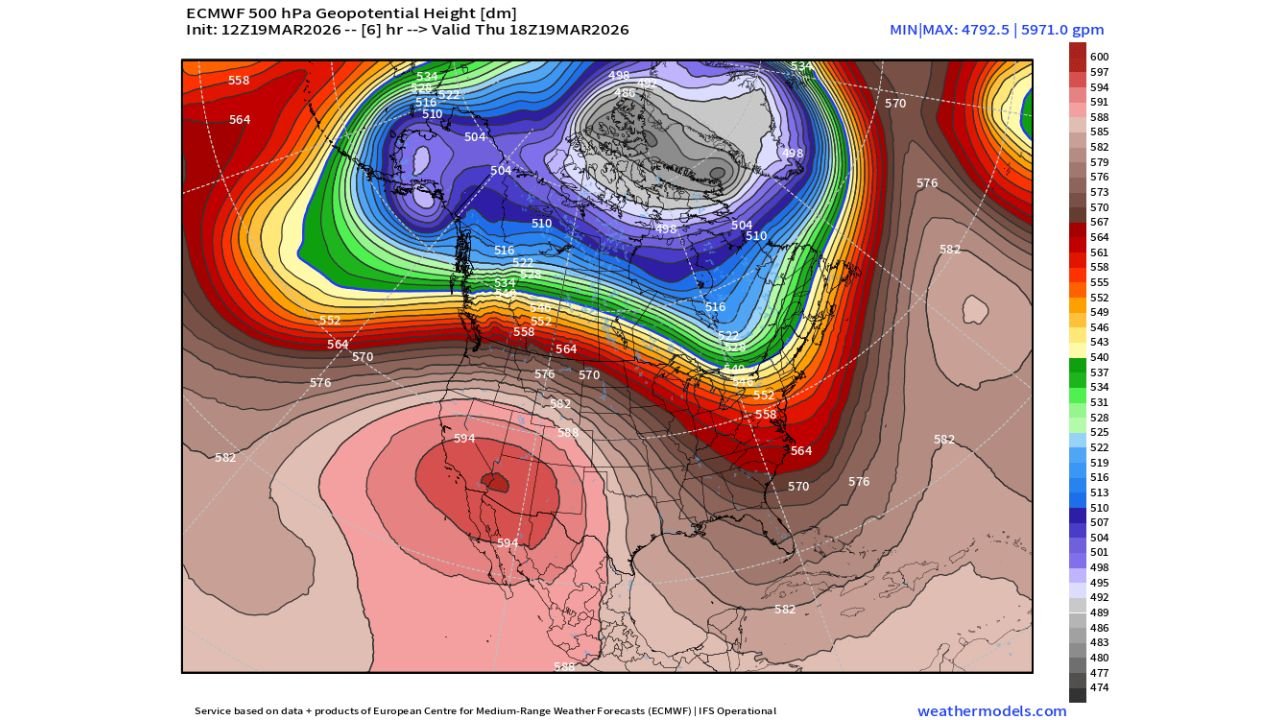 Texas, New Mexico and Northern Mexico Bake Under Unprecedented Mid-March Heat Dome as California and Arizona Join Rare Early-Season Ridge Event