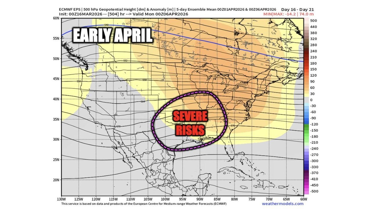 Texas, Oklahoma, Arkansas and Mississippi Back in Severe Weather Focus as Early April Pattern Signals Renewed Storm Threat Across Central U.S.