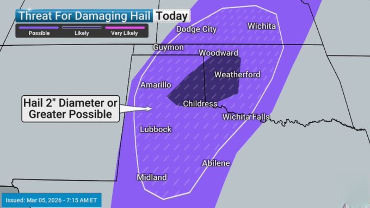 Texas, Oklahoma and Kansas Brace for Dangerous Severe Storm Outbreak With Tornadoes, 75+ MPH Winds and Giant Hail Threat