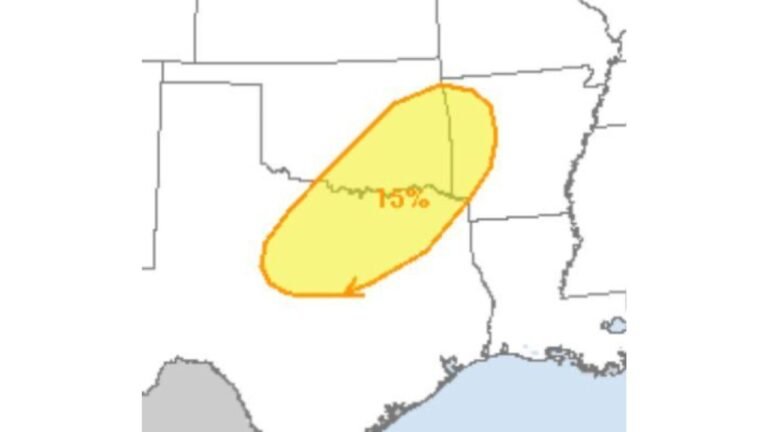 Texas and Oklahoma Face Wednesday Supercell Threat as Dallas–Fort Worth and Wichita Falls Sit Inside 15% Severe Risk Zone