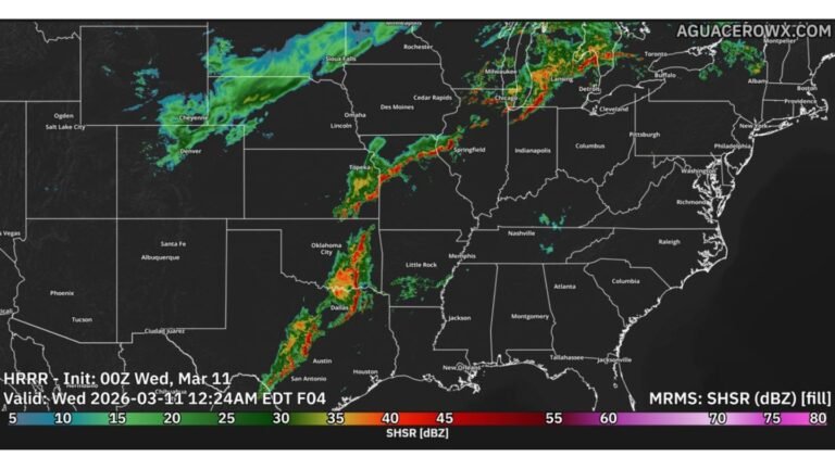 Tornado Threat Diminishes Overnight Across Illinois and Indiana After Violent Outbreak, But Wind and Hail Continue from Midwest to Texas