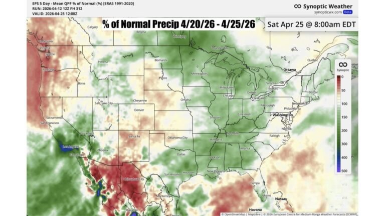 The Active Storm Pattern Refuses to Quit as Several More Rounds of Rain Target Texas, Oklahoma, St. Louis, Cincinnati and Ohio Through April 25 While the Pacific Northwest and Northern Plains Stay Dry