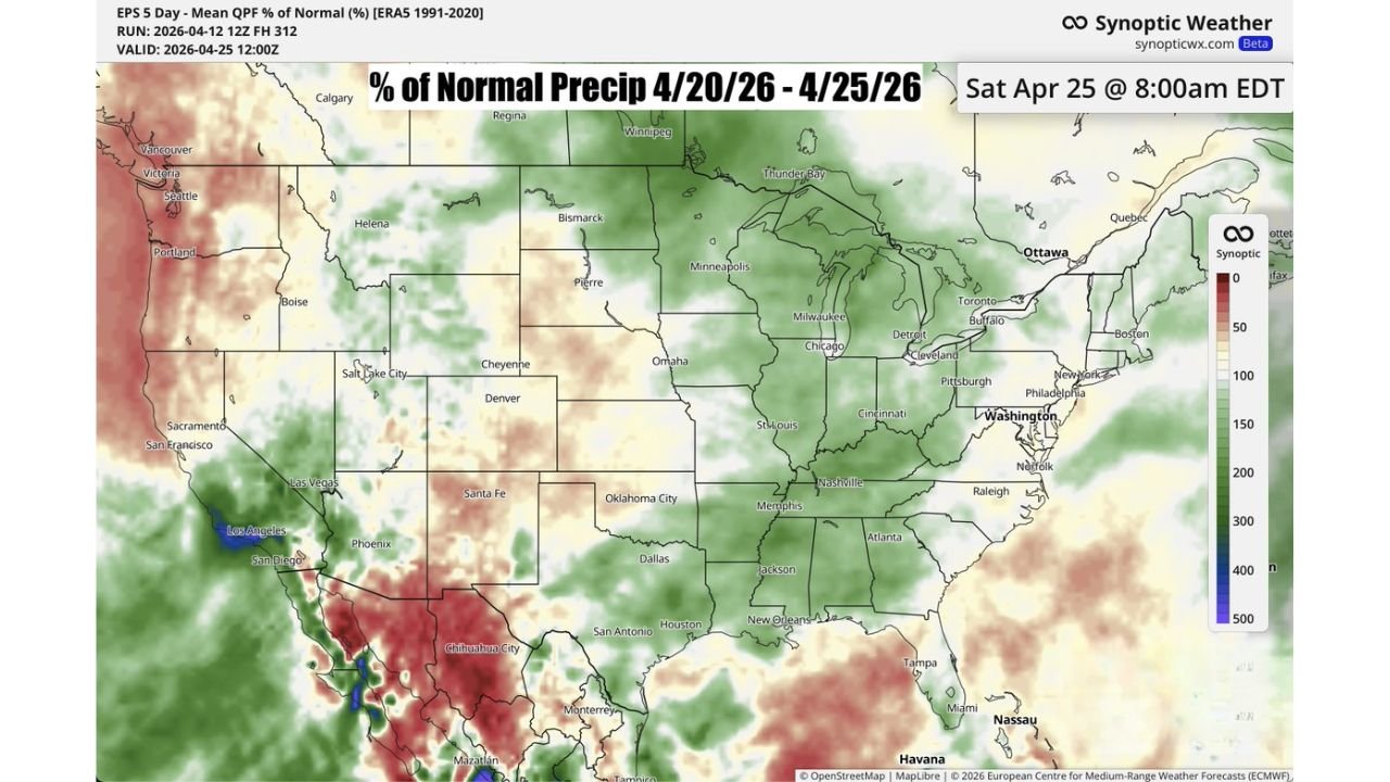 The Active Storm Pattern Refuses to Quit as Several More Rounds of Rain Target Texas, Oklahoma, St. Louis, Cincinnati and Ohio Through April 25 While the Pacific Northwest and Northern Plains Stay Dry