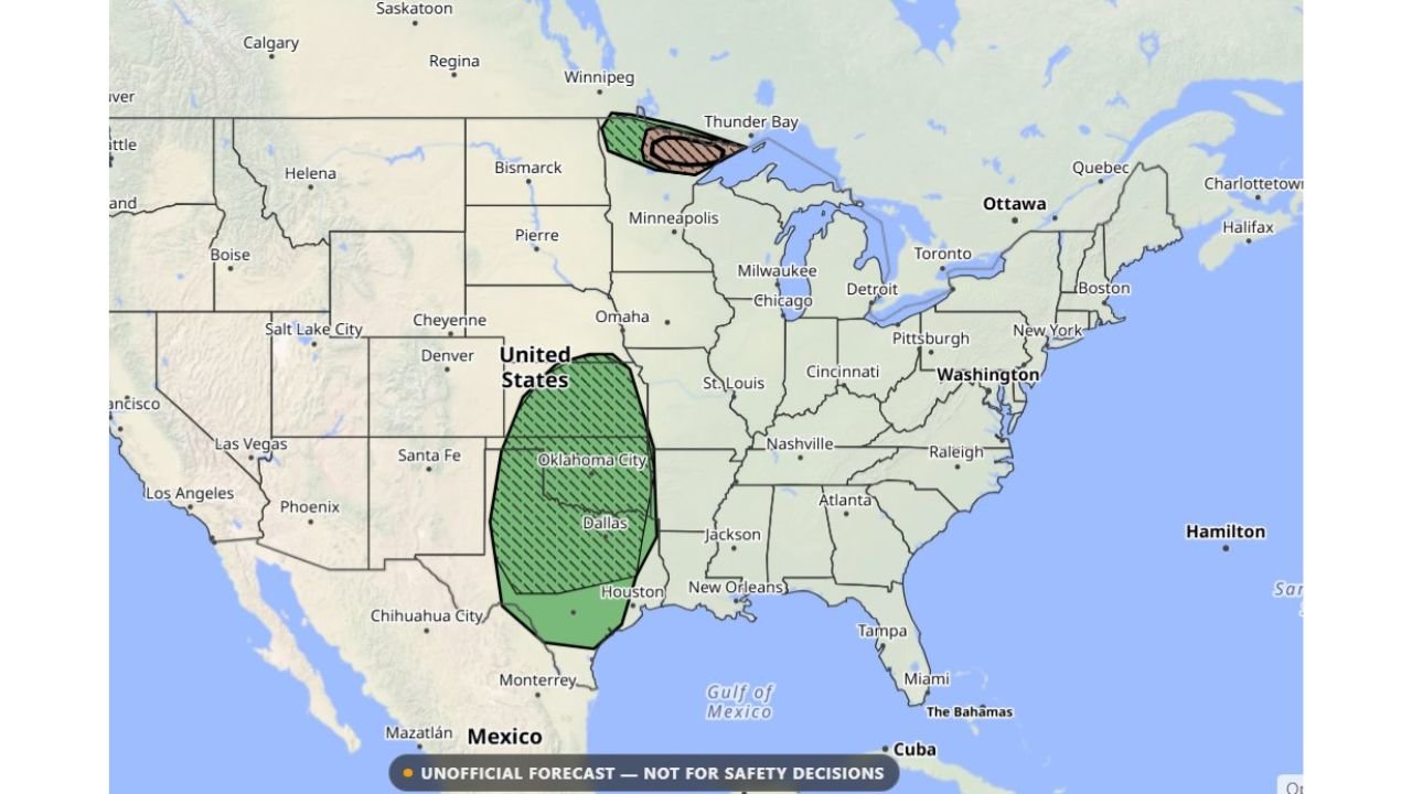 Strong to Intense Tornadoes Possible Today Across Upper Minnesota While a Volatile Supercell Environment Puts Oklahoma City, Dallas and Houston on Watch as Models Flag Two Dangerous Storm Corridors