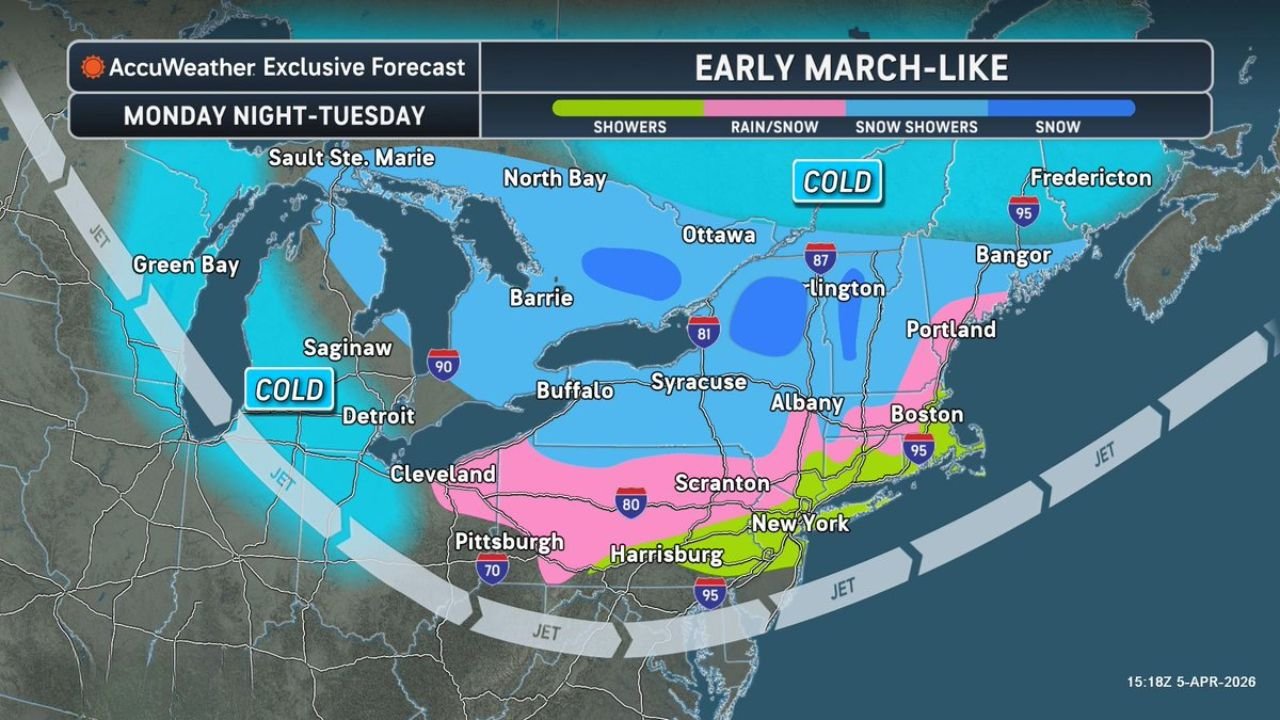 Chicago Illinois Detroit Michigan And Cleveland Ohio Brace For Sudden Temperature Drop As Canadian Cold Surge Brings Snow Back To Midwest And Northeast Cities