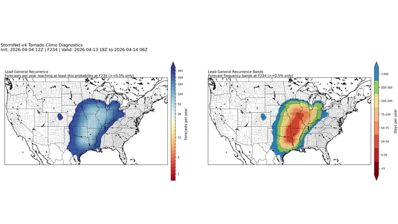 Chicago, St Louis, Memphis and Little Rock Highlighted as April 13 Severe Weather Setup Signals Busy Tornado Stretch Across Midwest and South