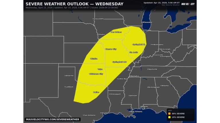 Dallas Oklahoma City Tulsa Wichita Kansas City St Louis Des Moines And Chicago Face Another Round Of Severe Storms Wednesday With Tornado And Hail Threats Returning