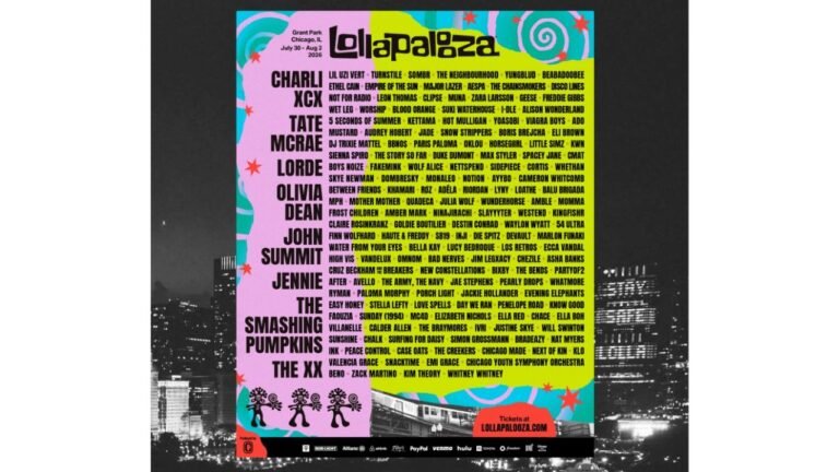Lollapalooza 2026 Full Lineup Revealed: Charli XCX, Lorde, and Smashing Pumpkins Are Headed to Chicago This Summer