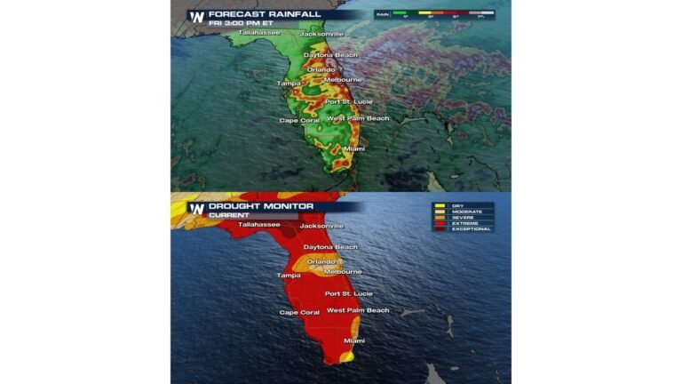 Miami Orlando Tampa And Jacksonville Florida Finally See Drought Relief As Heavy Rain System Targets State With Flooding Risks Late Week