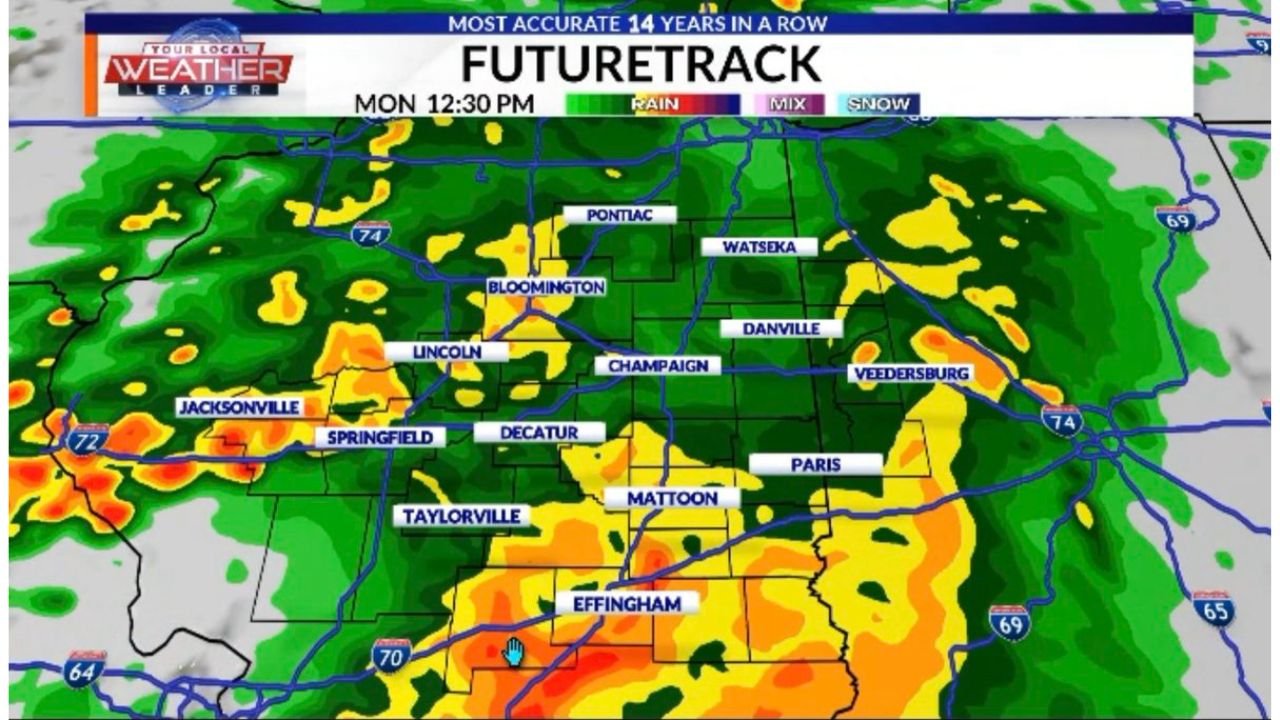 Morning Rain Across Central Illinois Could Be the One Factor That Limits Monday Severe Weather as Atmospheric Recovery Becomes the Key Question