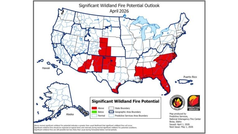 Much-Above-Normal Heat Targeting New York, New England, Georgia and the Carolinas the Week of April 18 While Wildfire Danger Climbs Across Oklahoma, Texas, Colorado and the Entire Southeast
