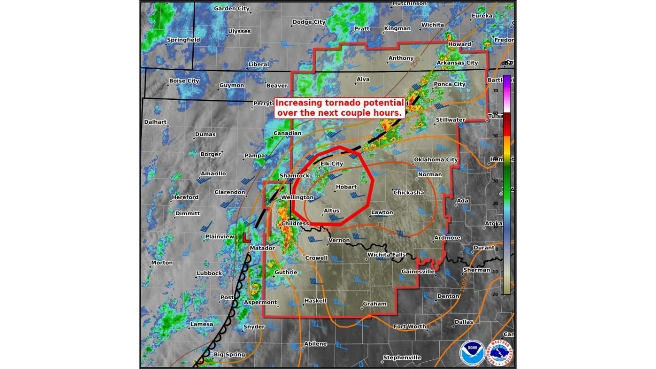 Oklahoma and Texas See Rapidly Increasing Tornado Threat Near Childress and Elk City as Storm Prediction Center Warns of Strong Storms Within Watch 86