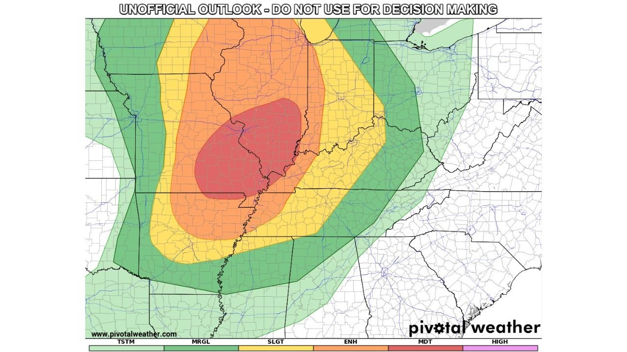 Southern Illinois and Southeast Missouri Face a Potential Moderate Risk Monday as High-Resolution Model Data Signals a Dangerous Severe Weather Environment