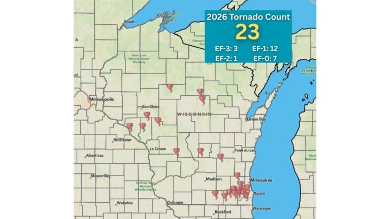Wisconsin Just Lived Through a Historic Week as 23 Tornadoes Including Three EF-3 Monsters With 140 MPH Winds Hit the State in Seven Days Matching an Entire Average Year