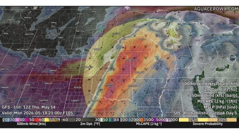 Nebraska, Kansas and Oklahoma Face a Two-Day Severe Weather Outbreak Sunday and Monday With Strong Tornadoes, Giant Hail and Damaging Winds Possible