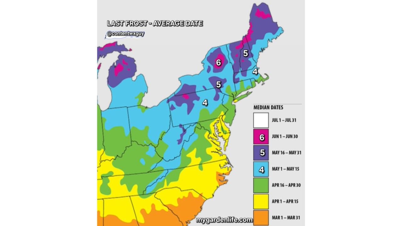 Upcoming Cold Snap Across the Northeast Is Right on Schedule With Historical Last Frost Dates Showing No Cause for Alarm