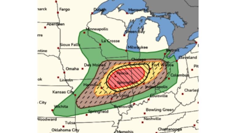 Indiana and Illinois Residents Face Tornado and Severe Storm Threat Today as Storm Rotation Values Hit Levels Seen Only a Few Times a Year