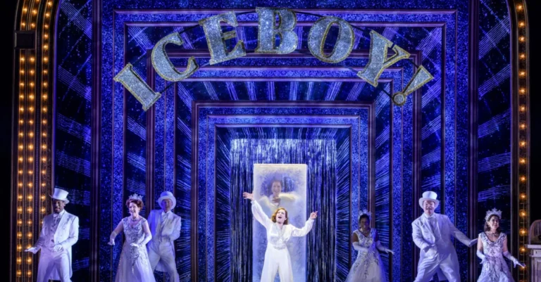 Megan Mullally and Nick Offerman in the Goodman Theatre world premiere musical Iceboy!