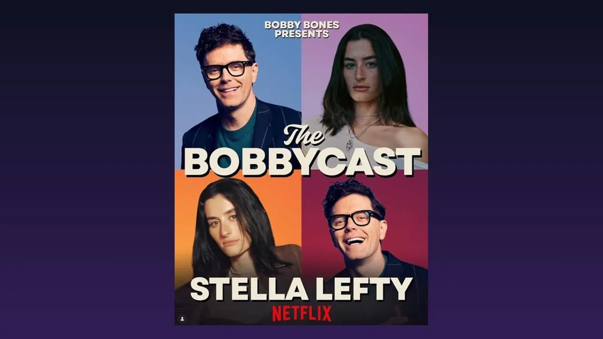 Bobby Bones on a microphone while discussing an Instagram exchange involving Stella Lefty