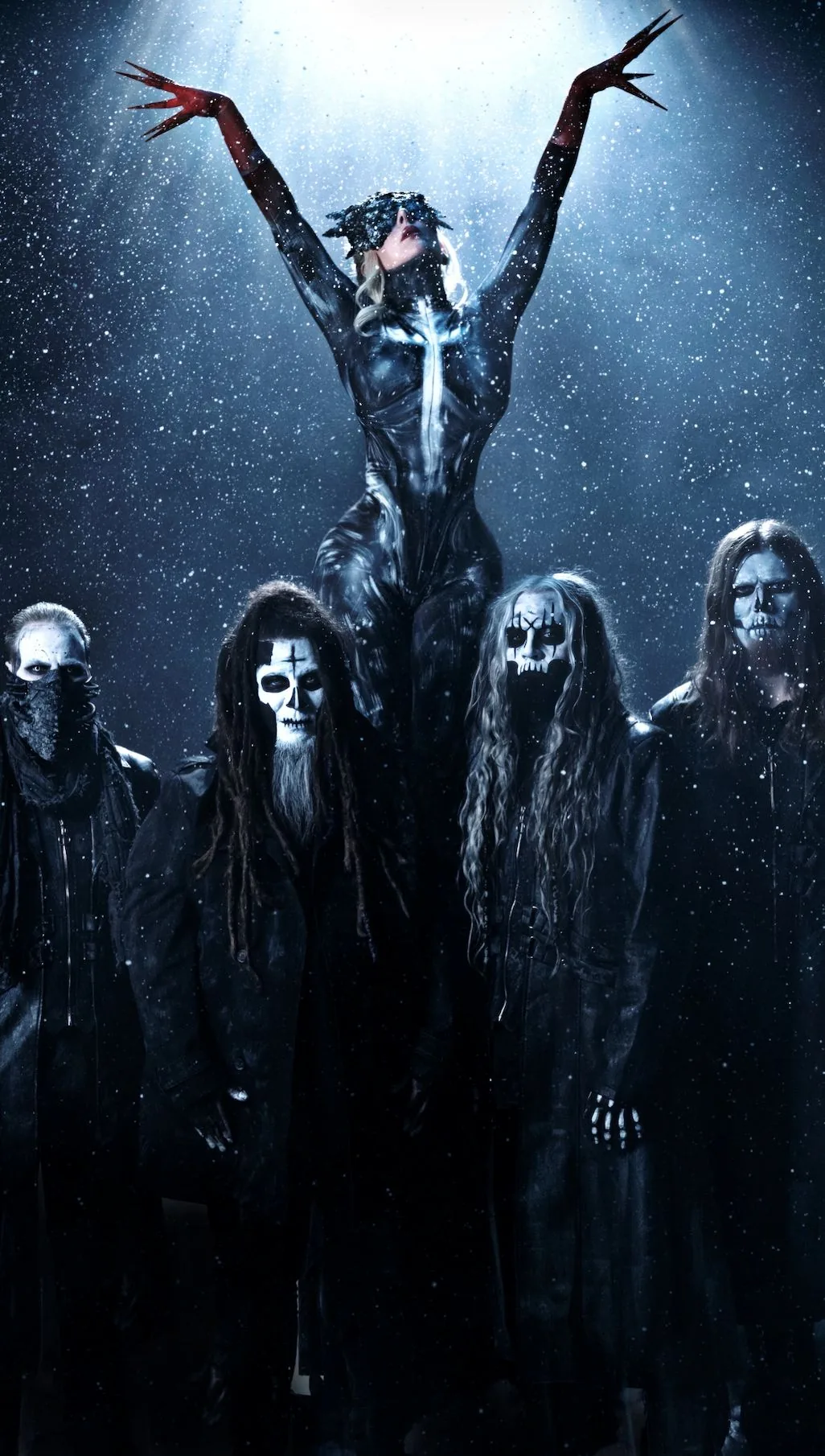 In This Moment frontwoman Maria Brink in a dramatic scene from the new "Crawl" music video