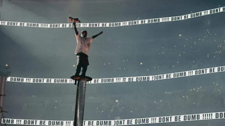 A$AP Rocky performs onstage during the Don’t Be Dumb world tour kickoff in Chicago