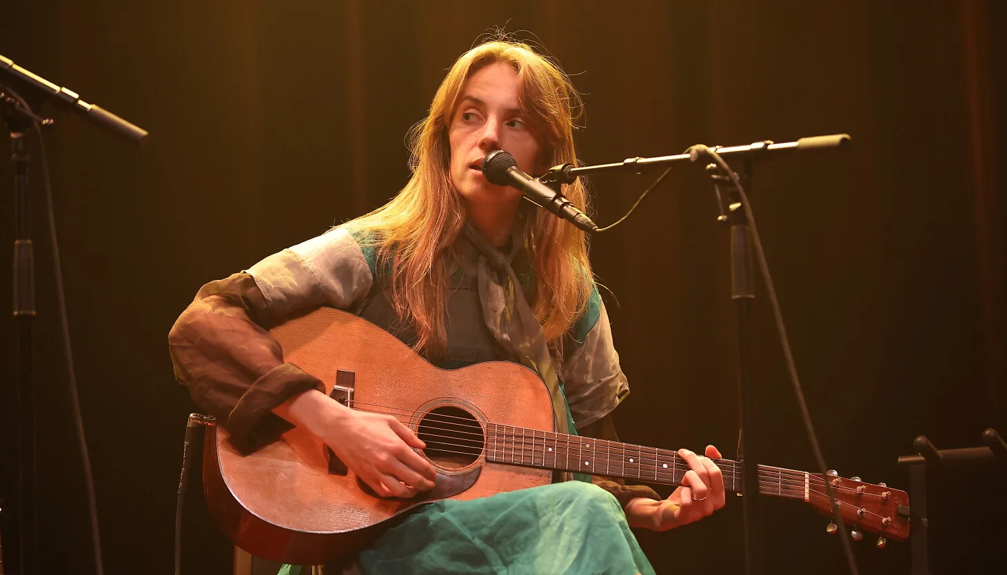 Maya Hawke performs an acoustic set at Thalia Hall in Chicago with Christian Lee Hutson and a violinist