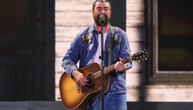 Noah Kahan performs for a sold-out crowd at Wrigley Field in Chicago