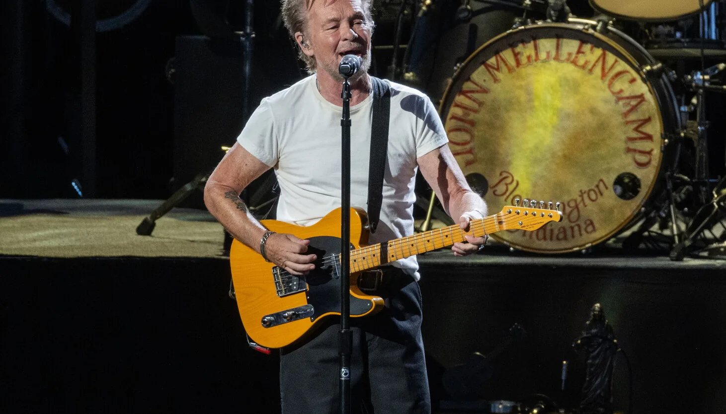 John Mellencamp performs onstage during the Dancing Words Tour in Tinley Park