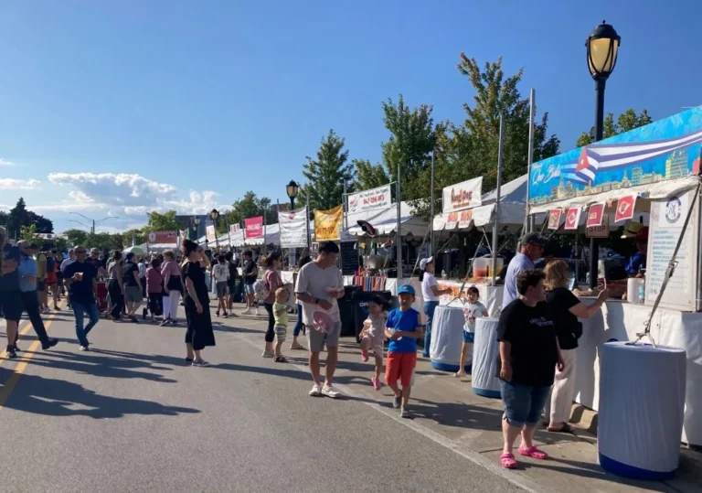 Festivalgoers enjoy live music and food vendors at Taste of Park Ridge in Uptown Park Ridge