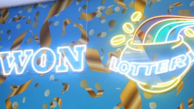 Chicago Lottery scratch-off ticket and a convenience store counter in Gage Park