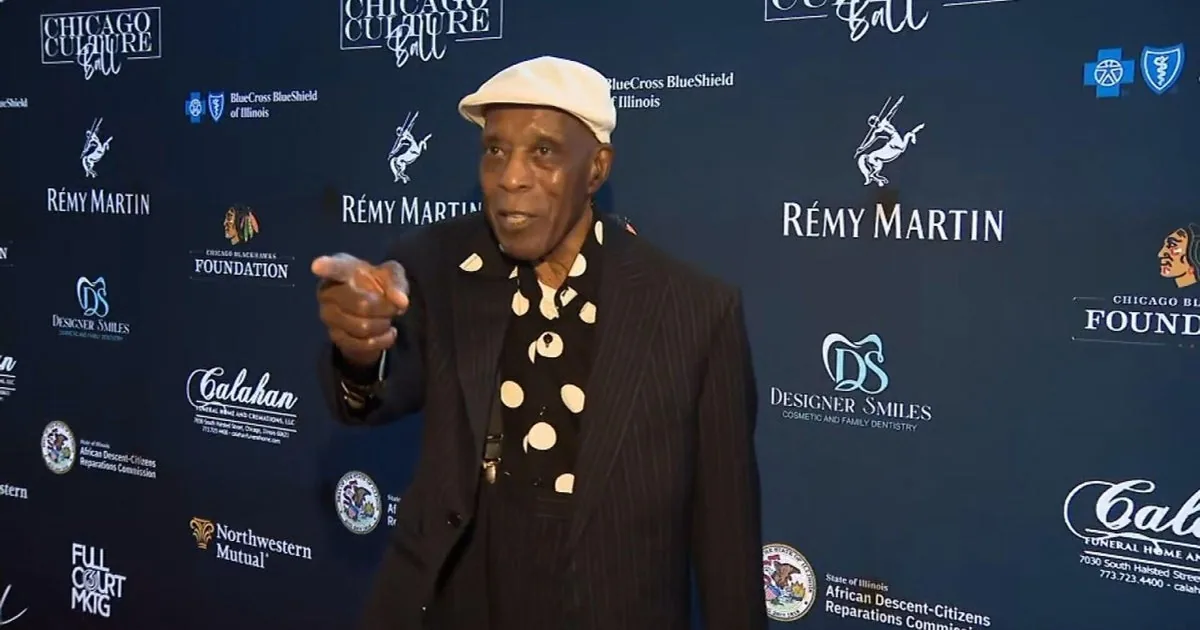 Buddy Guy performing onstage at a Chicago event