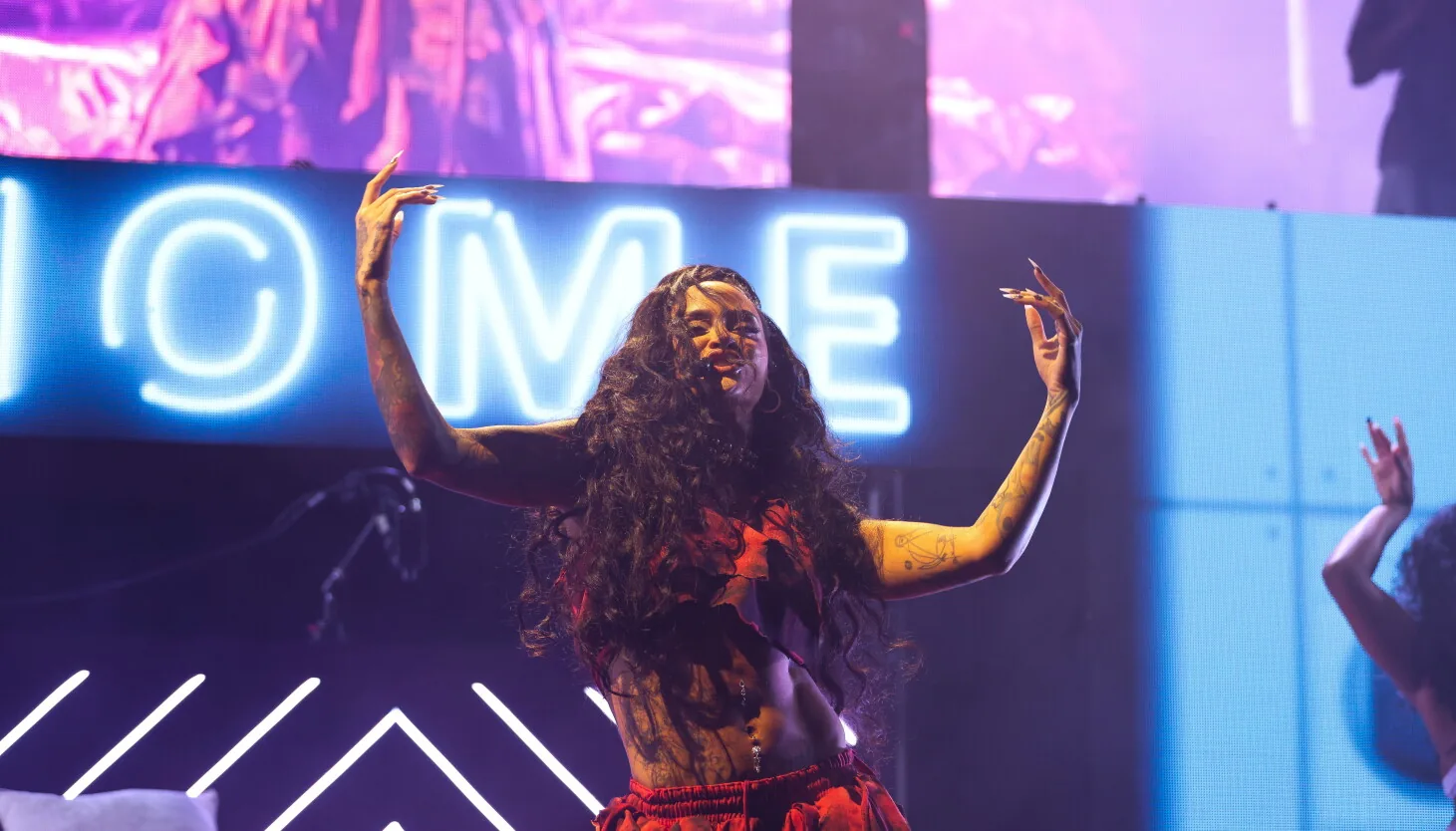 Kehlani performs at Huntington Bank Pavilion in Chicago during a sold-out World Tour stop