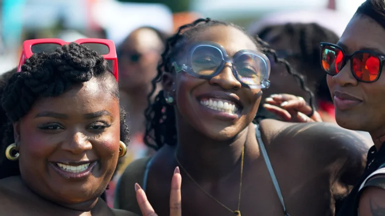 Crowds gather at Curlfest on Randall's Island celebrating natural hair, Black beauty and Black-owned vendors