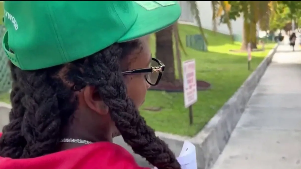 R&B singer Jacquees after being bonded out following a DUI and battery arrest in Miami