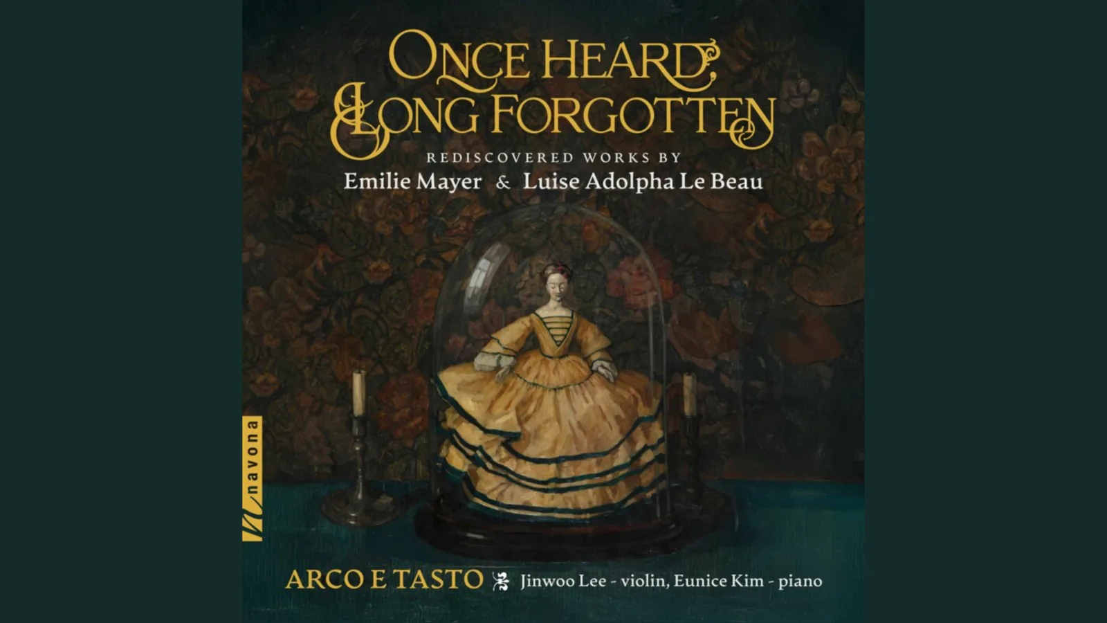 Violinist Jinwoo Lee and pianist Eunice Kim perform as Arco e Tasto on a classical album cover