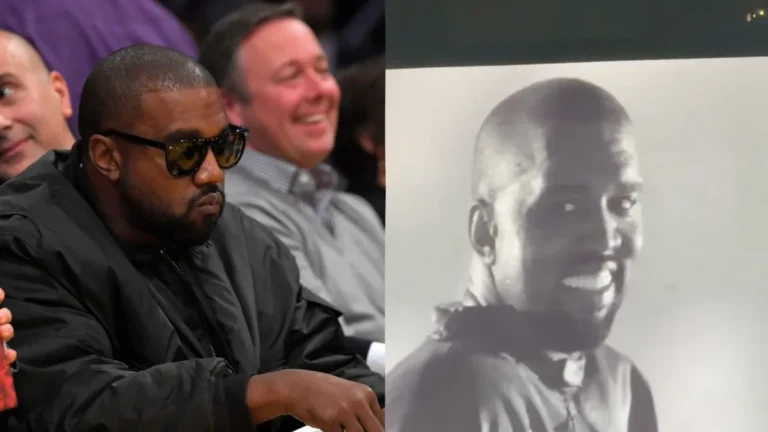 Kanye West on stage during an emotional final Chicago show