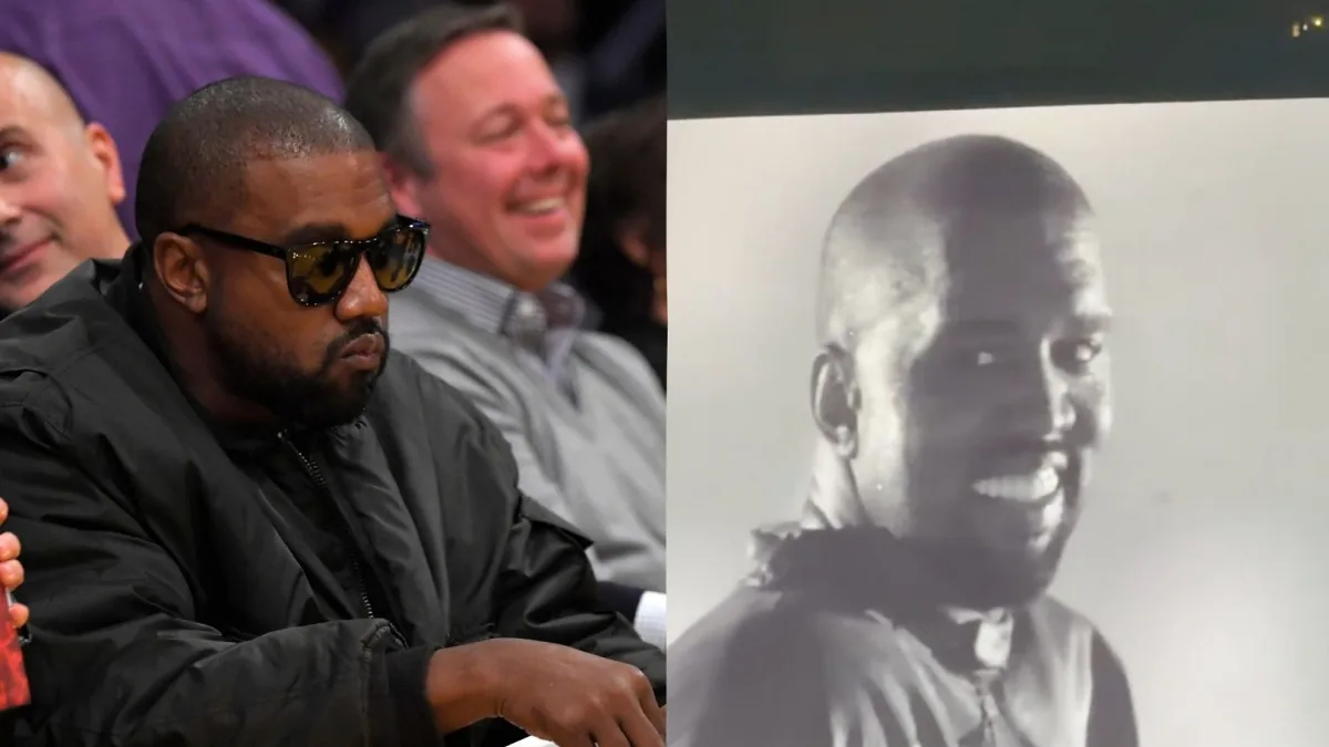 Kanye West on stage during an emotional final Chicago show