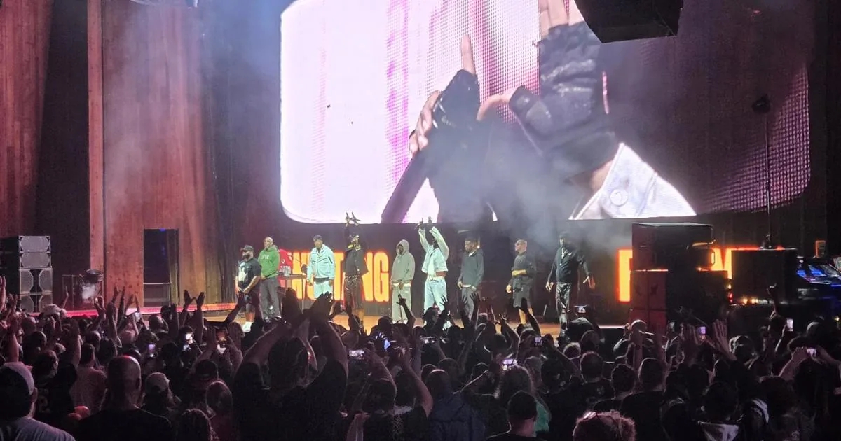 Wu-Tang Clan and Bone Thugs-N-Harmony perform onstage at Blossom Music Center in Cuyahoga Falls
