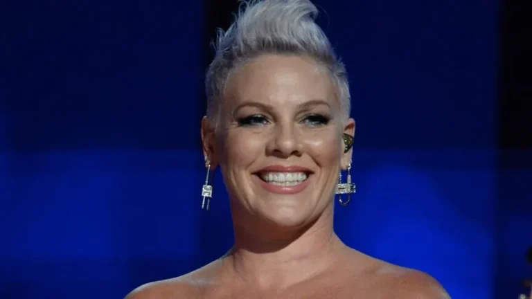 Pink performing on stage as an online petition calls for UNICEF to review her ambassador role