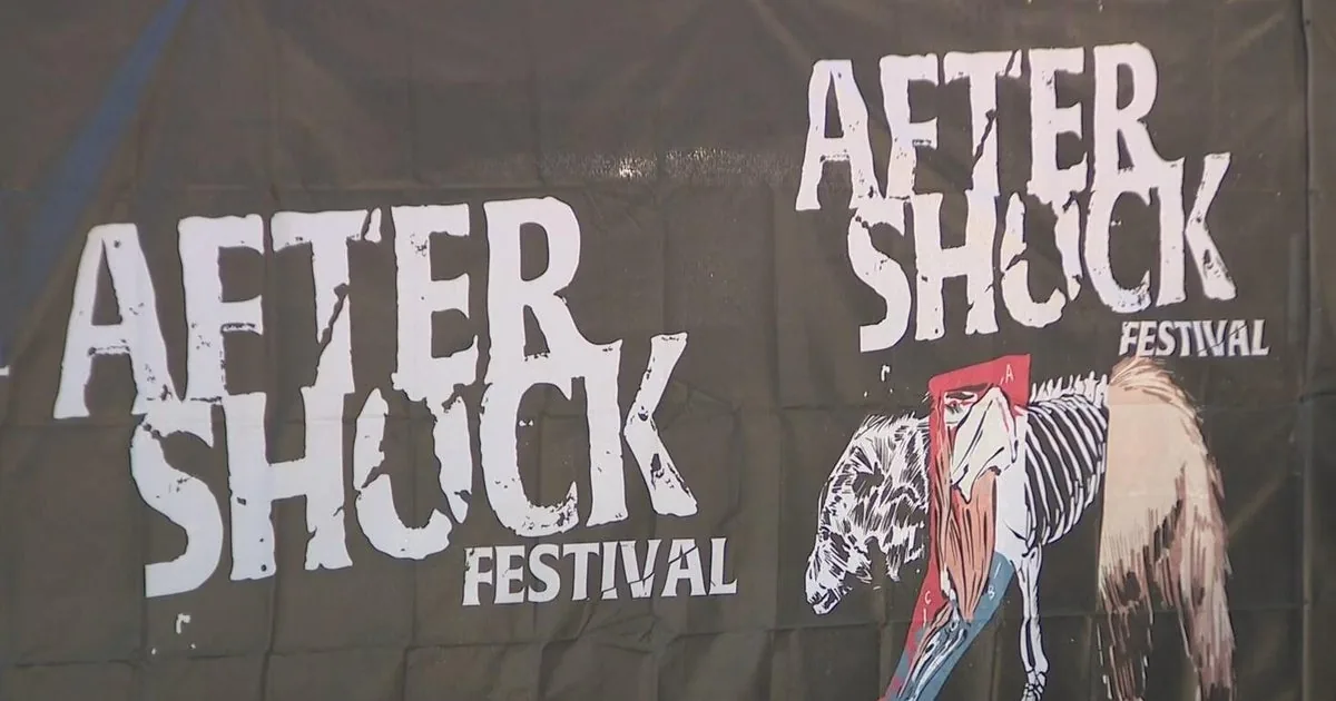 Crowds and concert stages at Sacramento's Aftershock music festival at Discovery Park